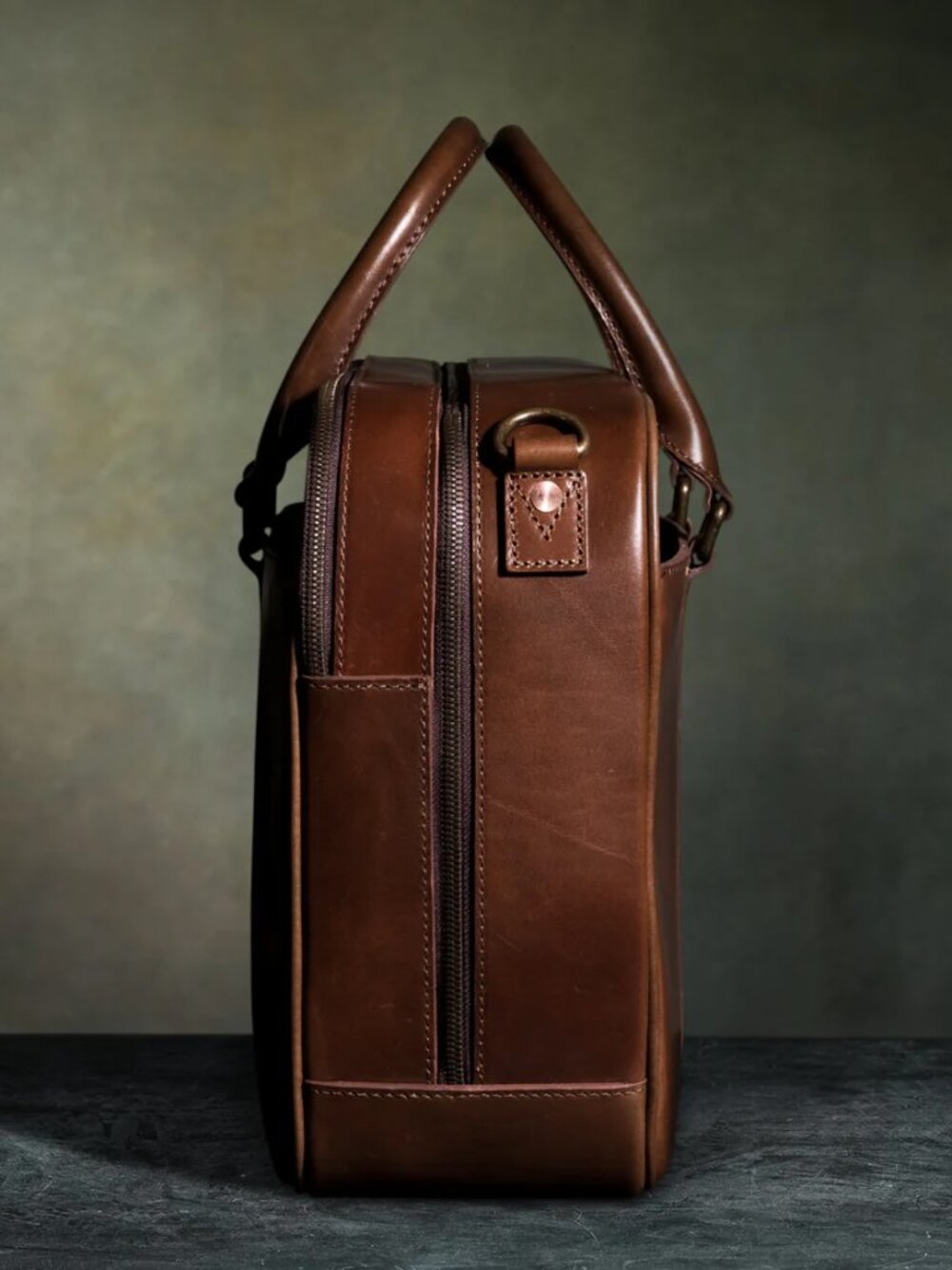 Satchel and Page Executive Briefcase in Brown